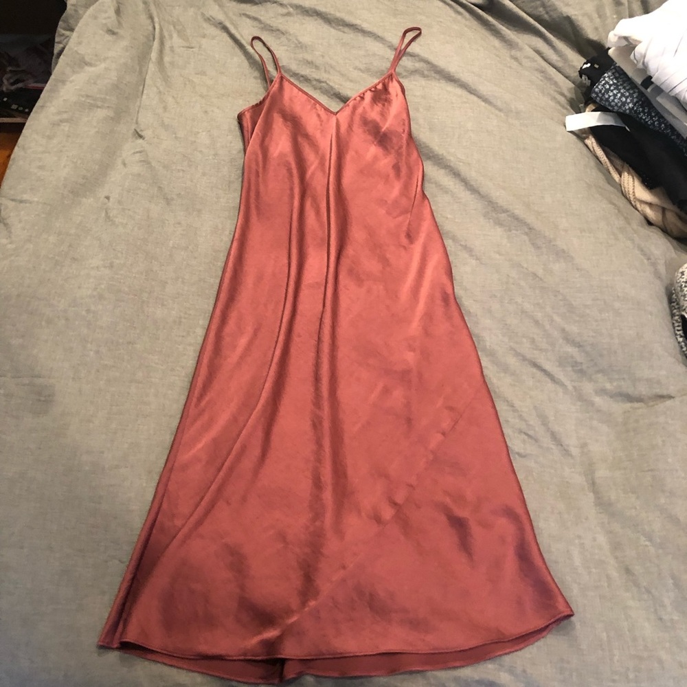 Pink slip dress